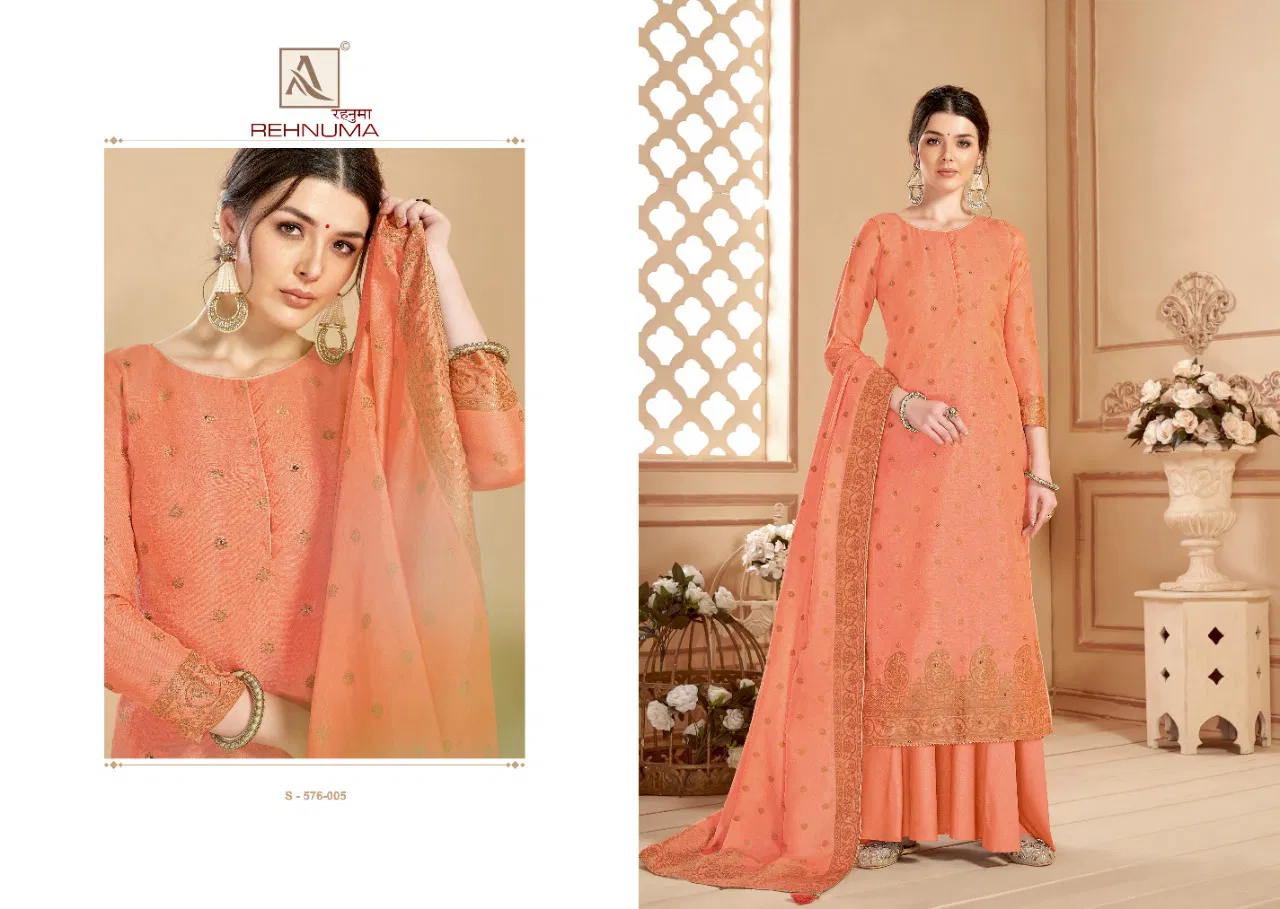 Alok Rehnuma Latest Fancy Designer Exclusive Pure Cotton With Embroidery Work Dress Material Collection 